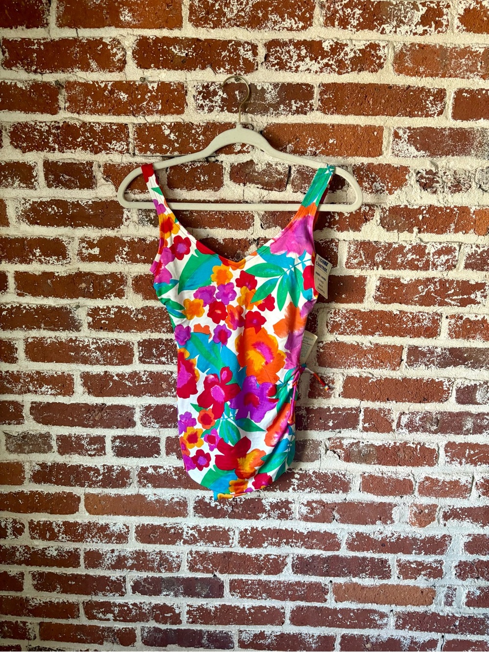NWT vintage floral one piece bathing suit